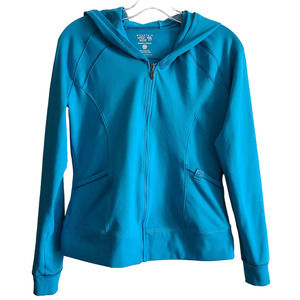MOUNTAIN HARDWEAR Turquoise Blue Full Zip Knit‎ Hoodie Jacket Women's Small